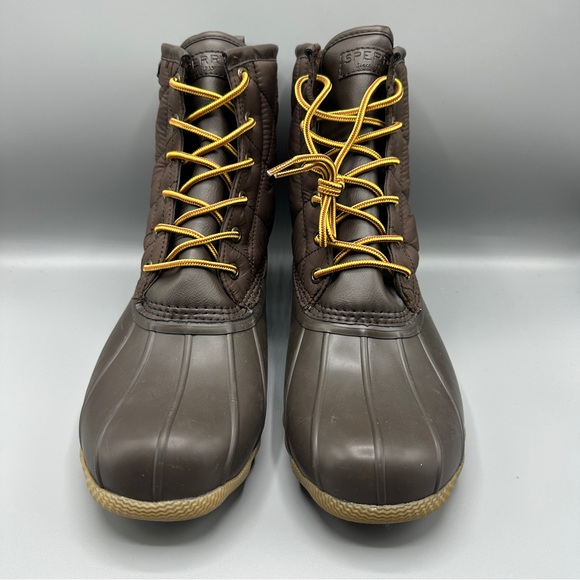 Sperry Saltwater Nylon Rain Snow Duck Boots Mens size 10.5 Brown - Picture 4 of 12